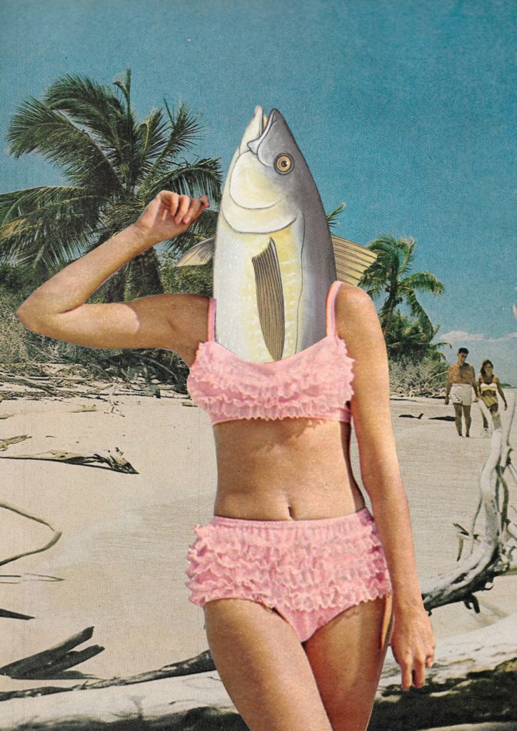 Soaking in the Sun: Digital Collage by Nicaraguan Artist Maria Delgado